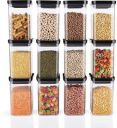 Kitchwell Plastic Air Tight Containers for Kitchen Organizer Storage Set 1100ML | Kitchen Accessories Items | Grocery Container & Container Set (1)...