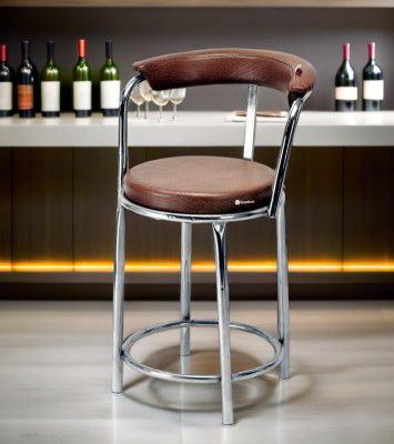 KITHANIA Chair Durable Office Visitor Study Home Computer Student Stool Work from Home Study Chair or Lawn Garden Rest Chair with Cushion seat (1, Brown, Standard)