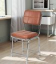 KITHANIA Office Chair Visitor Study Library Chair Home Chair Without arm Rest with Steel Frame and Cushion seat Back (1, Tan, Design 1)...
