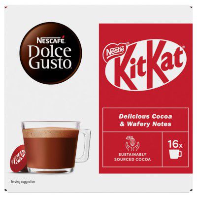 KitKat Dolce Gusto KitKat Hot Chocolate Pods 256g Box By COUGAR – Compatible with Dolce Gusto Machines – (Imported-UK)