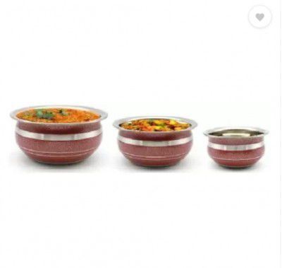 Klassi Kichen Induction Bottom Cookware Set  (Stainless Steel, 3 - Piece)