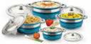 Klassi Kichen Stainless Steel 4 Pcs Handi Set with lid Glossy Finish Induction Bottom Cookware Set  (Stainless Steel, 4 - Piece)...