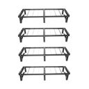 Klassic 24 Inch Rectangular Folding Plant stand | for Multiple Plants and Pots Stand, Indoor Shelf Holder Rack, Gardening Stand, Indoor Outdoor | Strong Durable Flower Pot Stand (Black, Pack of 4)...