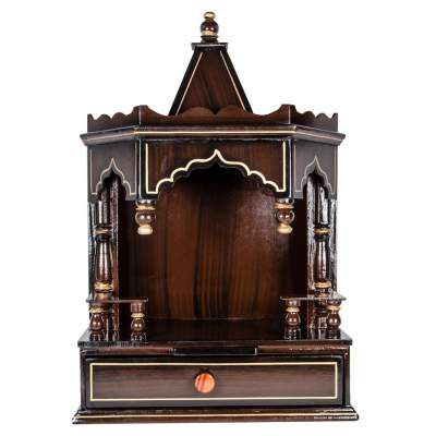 Klassic Beautiful Wooden Temple/Pooja Mandir for Office and Home (Without Door)