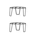 Klassic Circular Pro Metal Plant Stand,Pot Stand, Plant stand for balcony | Pot stand for indoor plants (Black, Pack of 2)...