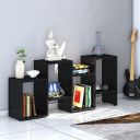 Klaxon Engineered Wood, Matt Finish Bern Book Shelf | Storage Unit | Display Unit (Black, Set of 1)...