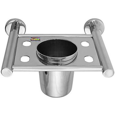Klaxon Stainless Steel Toothbrush Holder (Chrome Finish)
