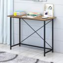 Klaxon Wood & Metal Finish Study Table | 1 Year Warranty | Study Table for Students/Adults, Computer Table, Office Table, Engineered Wood Desks with Open Shelves (AME-Asian Walnut & Black)...