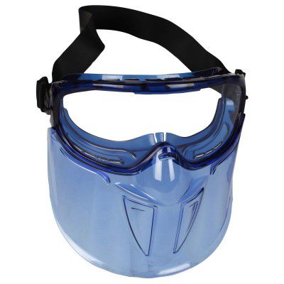 KleenGuard V90 Reusable Face Shield with adjustable strap, Clear Anti-Fog Lens with Blue Frame from Kimberly Clark