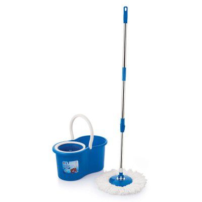 Kleeno By Cello Cyclone Spin Mop with Extendable Handles with Extra Refill, Blue