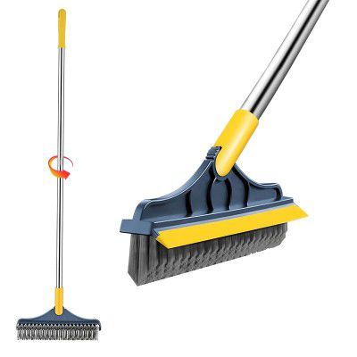 KLEENOX Premium 2 in 1 Bathroom Cleaning Brush with Wiper for Floor Cleaning Brush