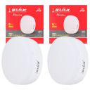 Klick 6 Watt Round LED Downlight Slim Ceiling Light for Home, Offices & Other Indoor Uses Phantom (Pink, 2 Pcs)...