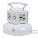 klick Gadgets Power Strip Tower Extension Boards with Universal Sockets Retractable Cord Charging Station ...