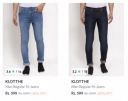KLOTTHE Men Regular Fit Jeans up to 80% off...