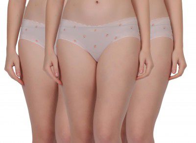 KLOUD FASHION Pack of 3 Women's & Girls Regular wear Hipster Seamless Underwear No Show Stretch Panties Silky Invisible ice Silk Panty Random Colours as per Availability -Y02