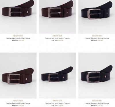 KNIGHTHOOD Leather Belt Starts ₹90