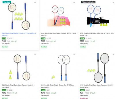Knk Badminton Kits | Starts at Rs 172