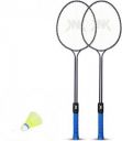 KNK Double Shaft Single Colour Set Of 2 Piece Badminton Racket With 1 Piece Plastic Shuttle Badminton Kit...