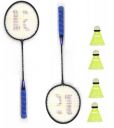 KNK Single Shaft Badminton Racket - Pack Of 2 Piece With 4 Piece Plastic Shuttle Badminton Kit...