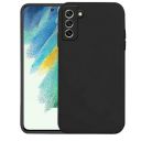 Knotyy Rubberised Back Cover for Samsung Galaxy S21 FE 5G | Inner Velvet Fabric Lining | Matte Silicone Flexible |Raised Bumps for Camera & Screen Protection Back Case Cover - Black...