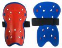 Kobo 2223 6" Football Shin Guard with Elastic Training Leg Guards Sport Safety (Red/Blue)...
