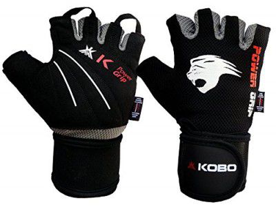 Kobo WTG-08 Weight Lifting Gym Gloves (Imported) (Red) (Medium)