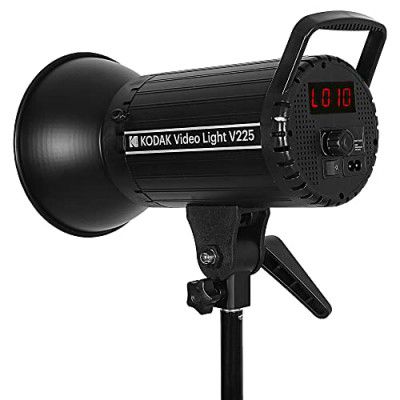 KODAK V225 Video Light Without Reflector | Adjustable Color Temp 3200K-5600K