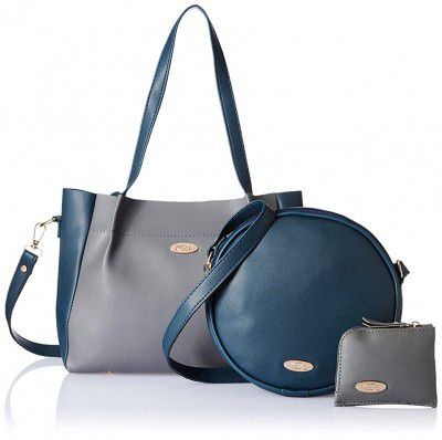 Koel by Lavie womens Western GREY Handbag , Combo Bag, Sling bag, M (ZJGN340036N4)