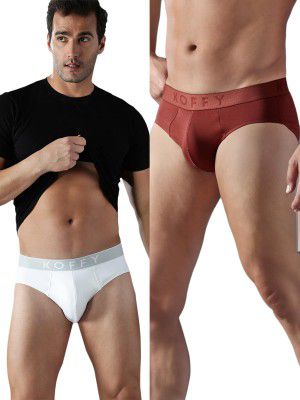 KOFFY Men’s Stretchable Cotton Lycra 4 Way Stretch Brief I Wrinkle-Free