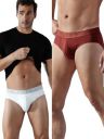 KOFFY Men’s Stretchable Cotton Lycra 4 Way Stretch Brief I Wrinkle-Free...