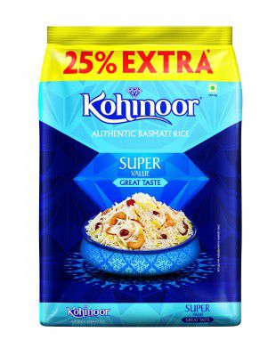 Kohinoor Super Value Basmati Rice, 1kg + 25% Extra