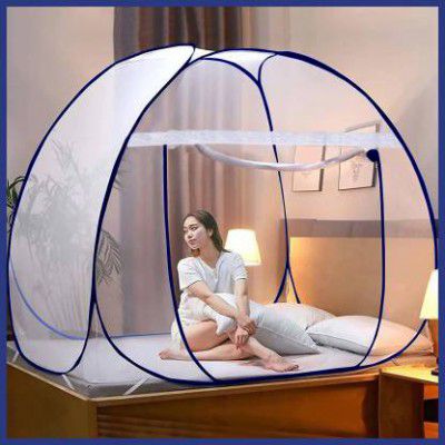 Kolar Polyester Adults Washable Pro Double Bed Machardani, Double Bed Mosquito Net  (Blue, Tent)