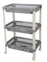 Kolorr Florina 3 Rack Large Size Trolley Kitchen Storage Cart with Fruit Vegetable Storage Baskets and Wheels Heavy Duty Plastic...