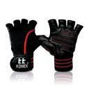KONEX Premium Gym Gloves for Men and Women (Black, Medium)...