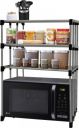 KOnline Collapsible Microwave Oven Stand, 3 Shelves, Metal Kitchen Cabinet...