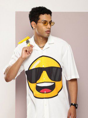 Kook N Keech Men Comfort Graphic Printed Cuban Collar Casual Shirt