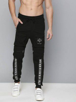 Kook N Keech  Men Graphic Print Black Track Pants