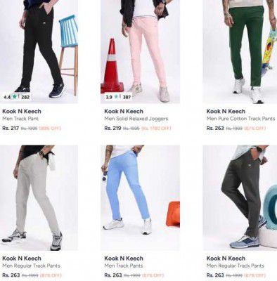 Kook N Keech Trackpants Starts At Rs.246 | For Men