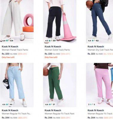 Kook N Keech Trackpants Starts At Rs.270 | For Women