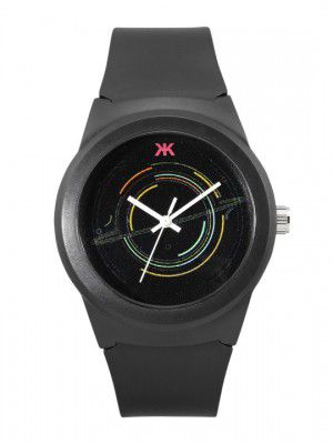 Kook N Keech Unisex Black Printed Analogue Watch KNK22-3F-Black