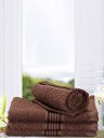 KOPA by Bianca 400 GSM Quick Dry 100% Cotton Soft Terry Towel -4Pc Face Towel (D'Ross) Solid-Brown...