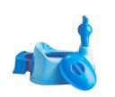 KORBOX Toilet Trainer Baby Potty Seat Cartoon Face with Removable Tray & Closing Lid baby potty seat for 0 to 5 years (BLUE)...