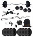 Kore PVC 10-40 Kg Home Gym Set with One 3 Ft Curl and One Pair Dumbbell Rods with Gym Accessories...