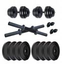 Kore PVC 20-100 Kg Home Gym Set with One 5 Ft Plain + One 3 Ft Curl and One Pair Dumbbell Rods...