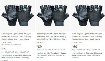 Kore Regular Gym Gloves Starts ₹69