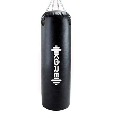 KORE Ultimate (2 Feet ) Filled/Unfilled Heavy Punching Bag (PU/SRF) Material Boxing MMA Sparring Punching Training Kickboxing Muay Thai with Rust Proof Stainless Steel Hanging Chain