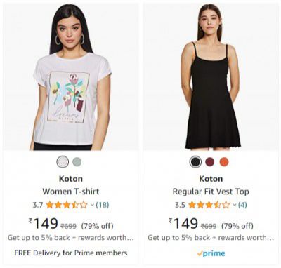 Koton Women T-shirt upto 80% off