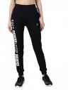 KOTTY Black Poly Cotton Sports Women Trackpant - KTTWOMENSTRACKPANTS08S...