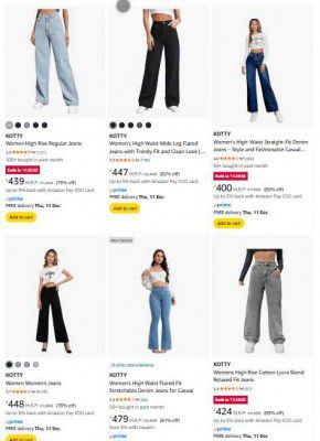 Kotty Jeans For Women Stats at 309