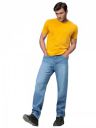 KOTTY Men's Solid Montreux Blue Button Straight Fit Jeans...